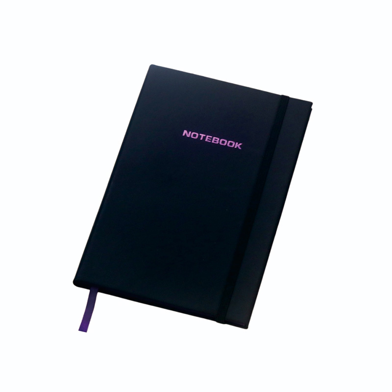 Black hardcover notebook