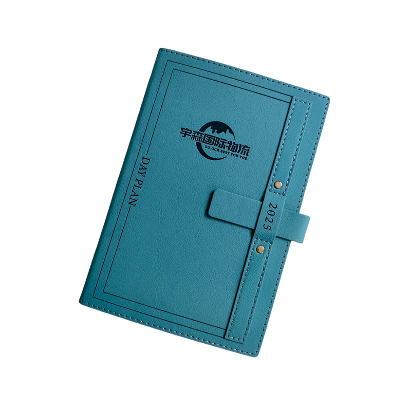 Blue leather notebook
