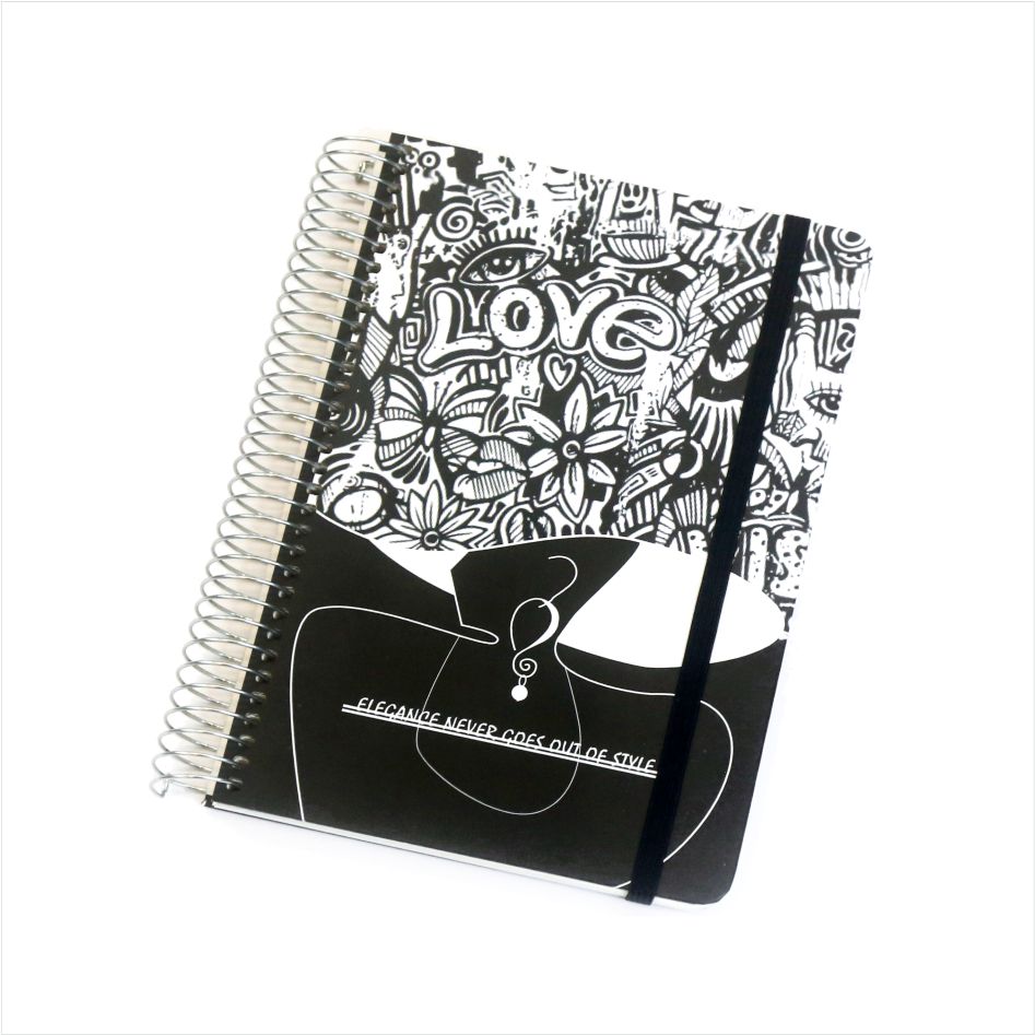 Hardcover spiral notebook